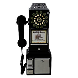 Wild & Wolf 1950s Diner Phone, Black